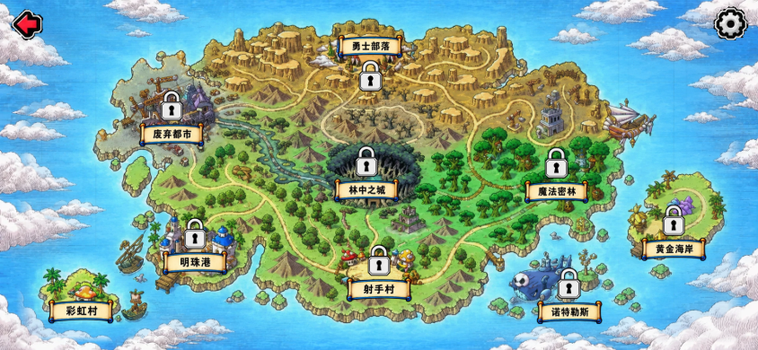 冒险岛世界地图界面